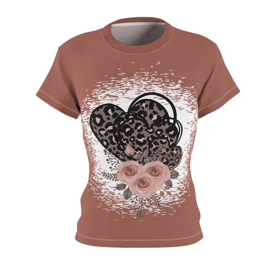 Leopard Heart Bouquet – ND Ranch Wife Signature Collection Tee