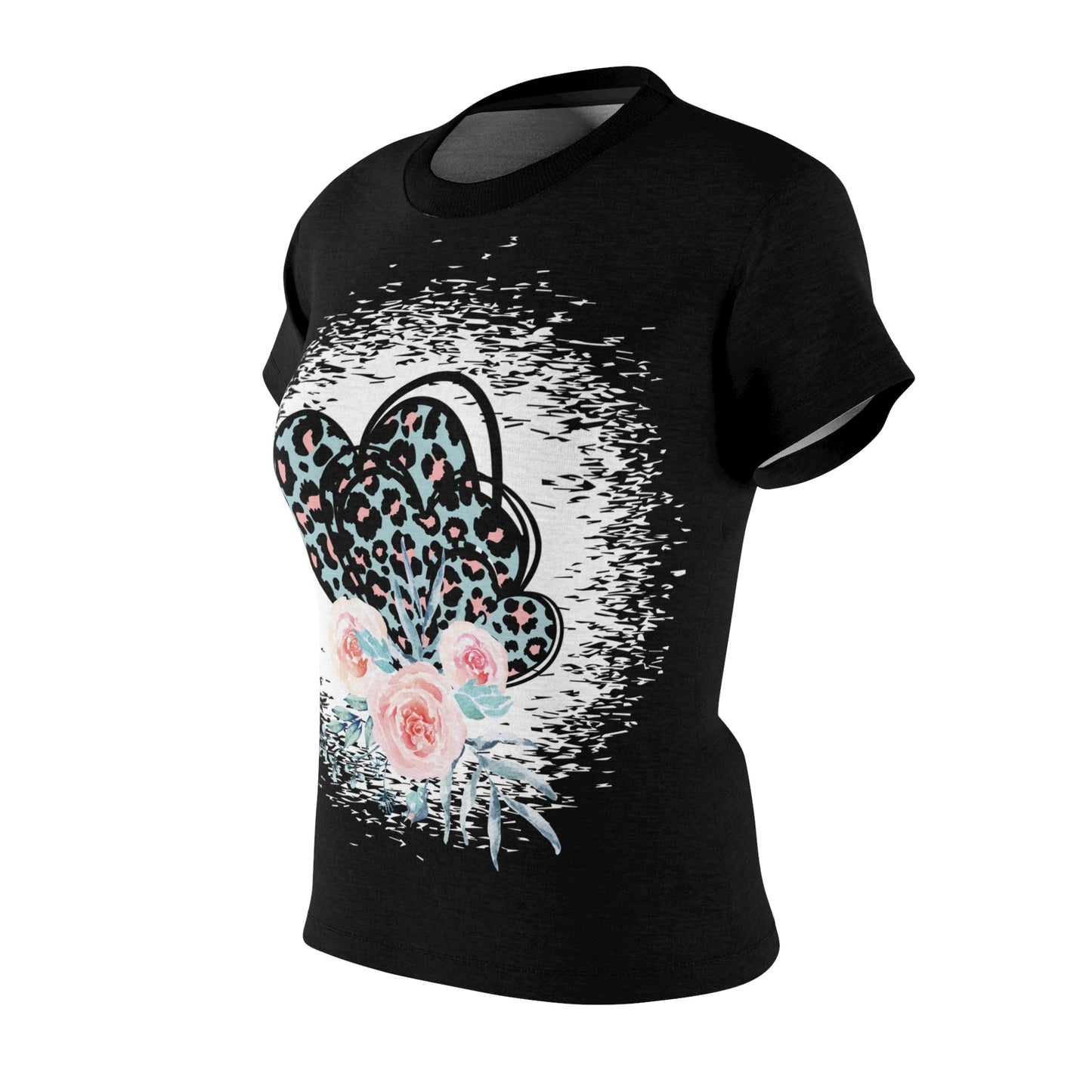 Turquoise Leopard Heart Bouquet – ND Ranch Wife Signature Collection Tee