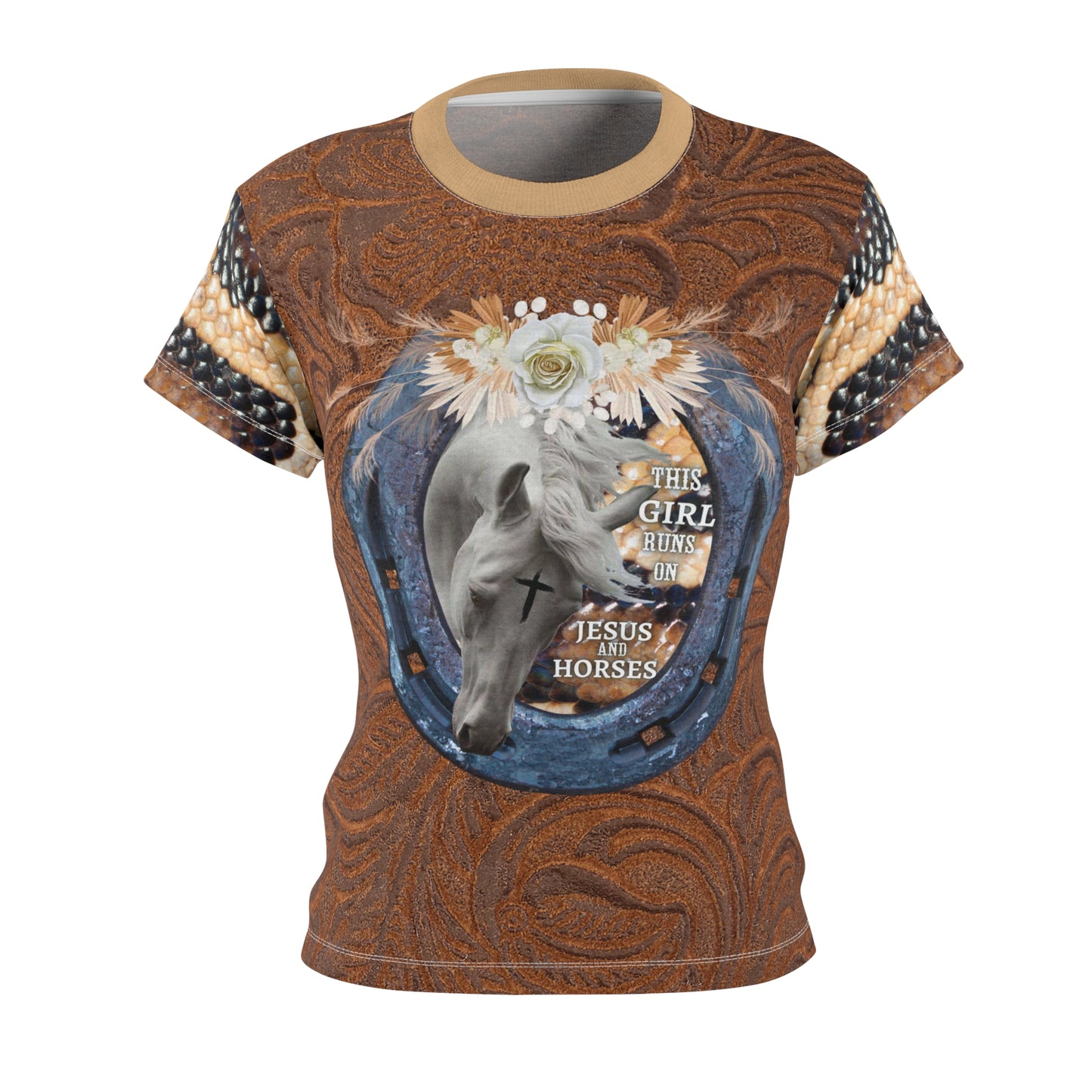 This Girl Runs on Jesus & Horses – Tooled Leather Edition ND Ranch Wife Signature Collection