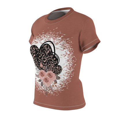 Leopard Heart Bouquet – ND Ranch Wife Signature Collection Tee