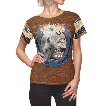 This Girl Runs on Jesus & Horses – Tooled Leather Edition ND Ranch Wife Signature Collection