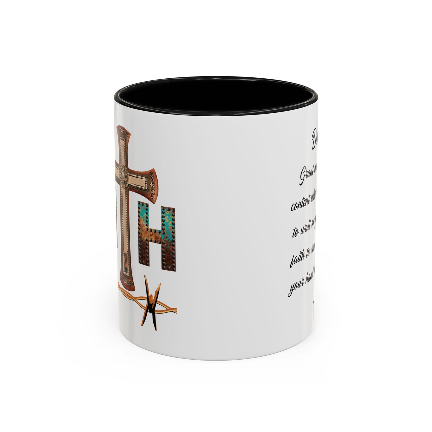 Mug - Exclusive NDRW 'Faith' Design with Prayer - 11, 15oz