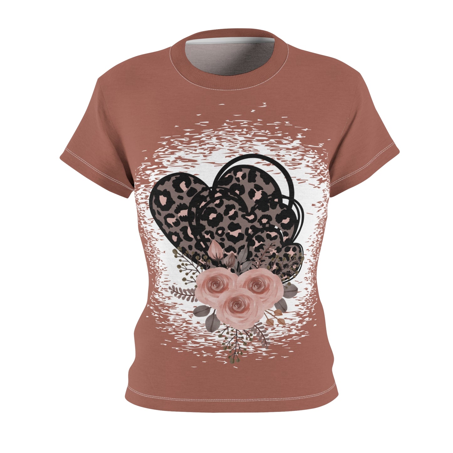 Leopard Heart Bouquet – ND Ranch Wife Signature Collection Tee