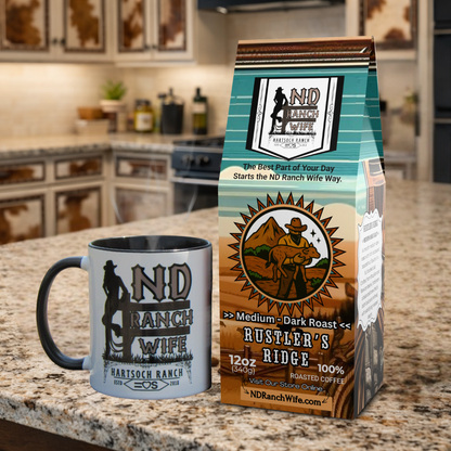 Rustler’s Ridge – Smooth Medium-Dark Roast Coffee (Rich, Balanced & Easy-Drinking) | ND Ranch Wife Coffee